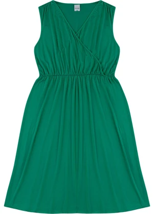 Malwee - Vestido Mídi Transpassado PlusVerde - MALWEE