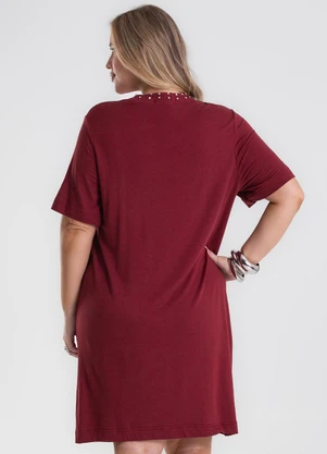 Secret Glam - Vestido Molecotton Plus Size Vermelho - SECRET GLAM
