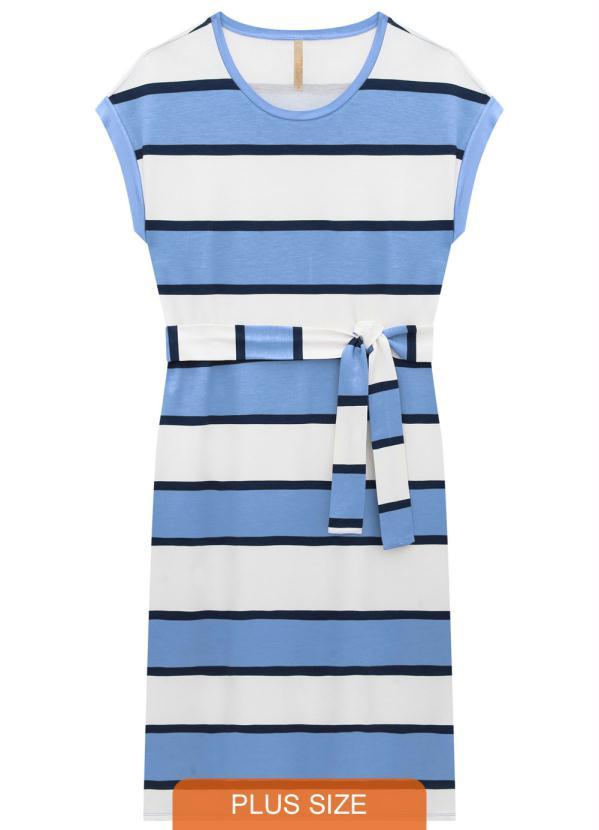 Lunender Mais Mulher - Vestido Moletom Viscose Elas Azul