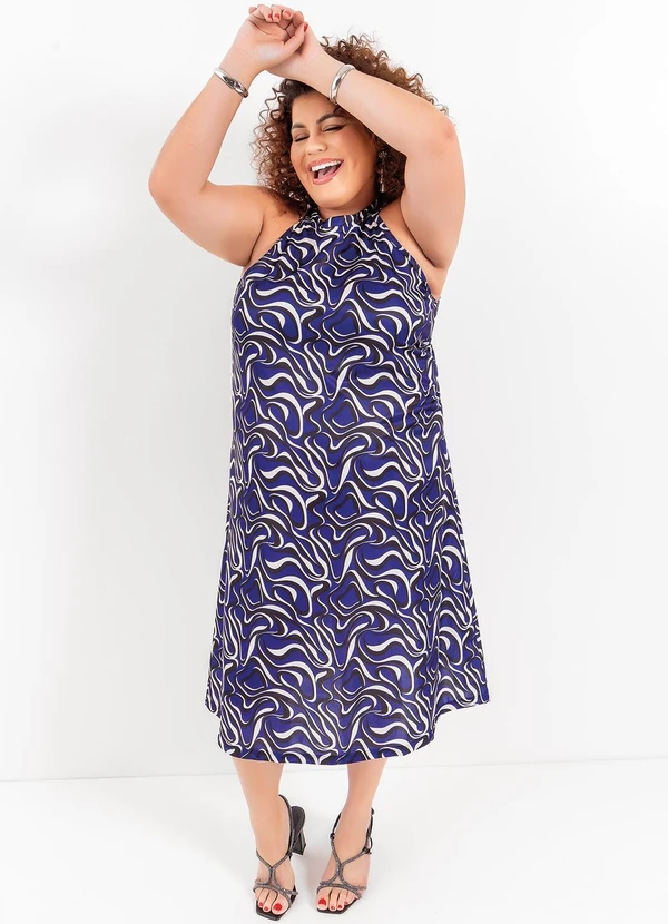 Marguerite - Vestido Ondas com Decote Trapézio 4