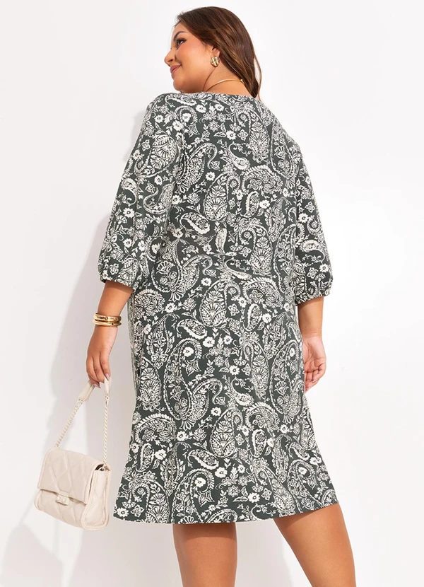 Marguerite - Vestido Paisley em Malha de Viscose 2