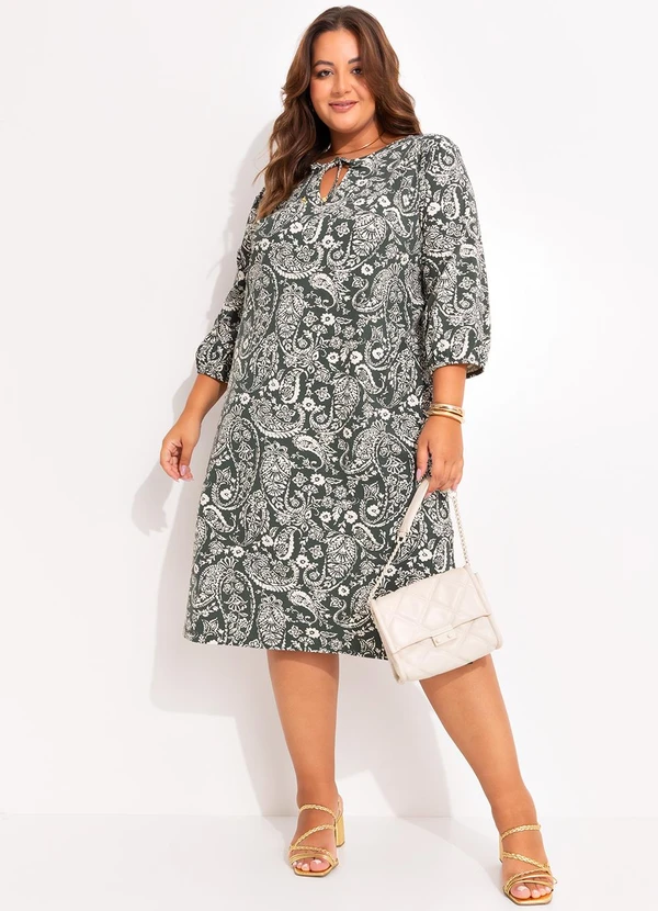 Marguerite - Vestido Paisley em Malha de Viscose 3