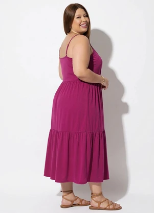 Marguerite - Vestido Pink com Transpasse Plus Size - MARGUERITE