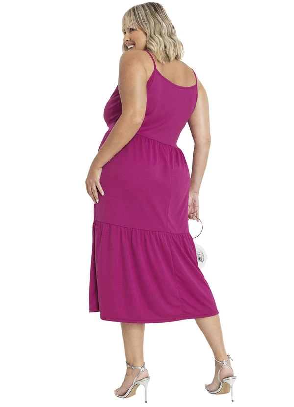Marguerite - Vestido Pink com Transpasse Plus Size 2