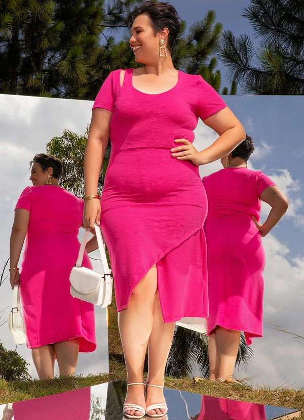 Marguerite - Vestido Pink em Malha Anarruga 4