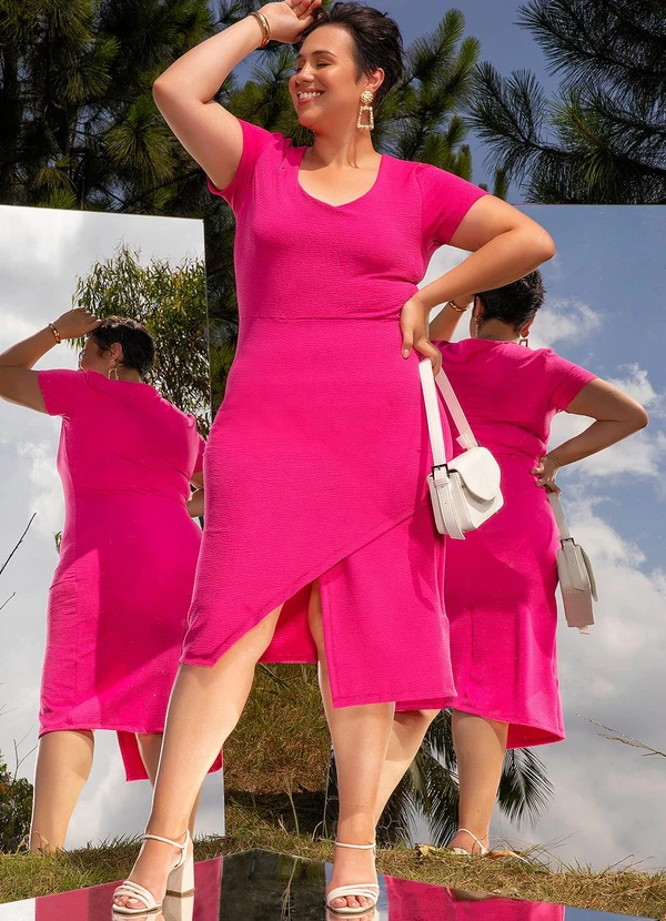 Marguerite - Vestido Pink em Malha Anarruga 2