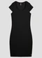Cereja Rosa - Vestido Plus Size Cotton Canelado Laranja - variação: Preto