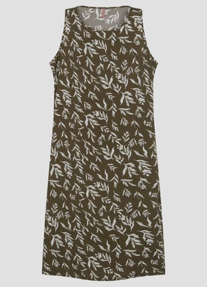 Cereja Rosa - Vestido Plus Size em Tecido Plano Verde - CEREJA ROSA
