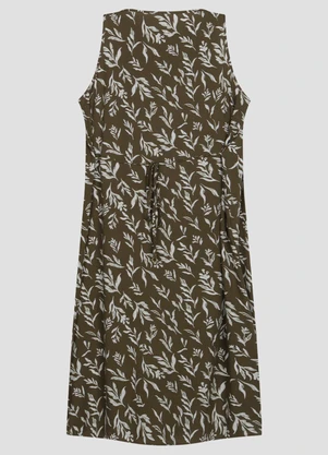 Cereja Rosa - Vestido Plus Size em Tecido Plano Verde - CEREJA ROSA