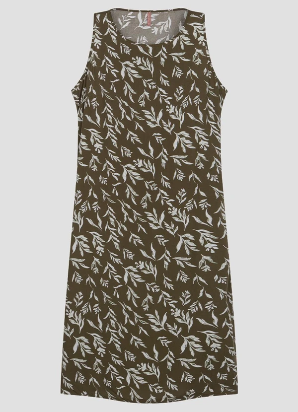Cereja Rosa - Vestido Plus Size em Tecido Plano Verde