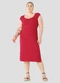 Cereja Rosa - Vestido Plus Size em Viscose com Elastano Azul - variação: Vermelho