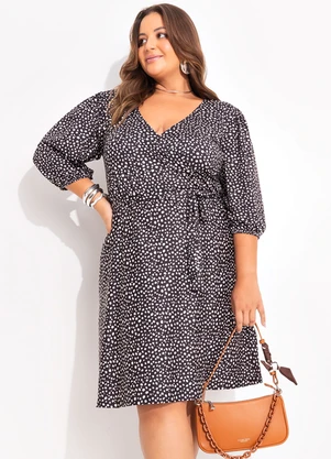 Marguerite - Vestido Poá Irregular em Malha Fria - MARGUERITE