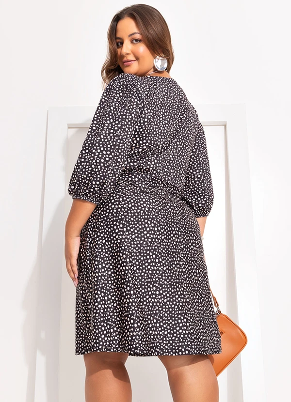 Marguerite - Vestido Poá Irregular em Malha Fria 2