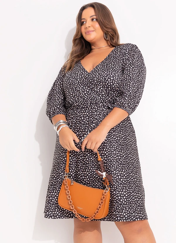 Marguerite - Vestido Poá Irregular em Malha Fria 7