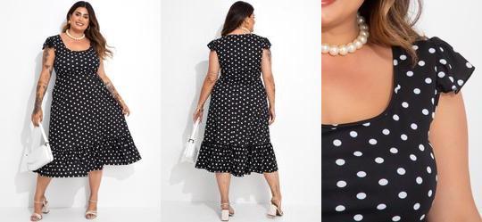 Vestido Po Preto em Malha