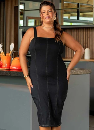 Marguerite Vestido Preto em Bengaline