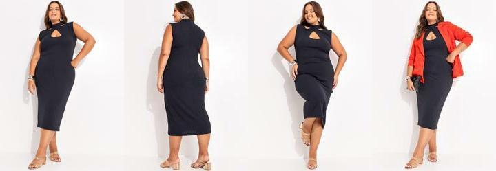Vestido Preto em Canelado
