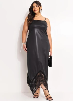 Marguerite - Vestido Preto em Cirrê - MARGUERITE