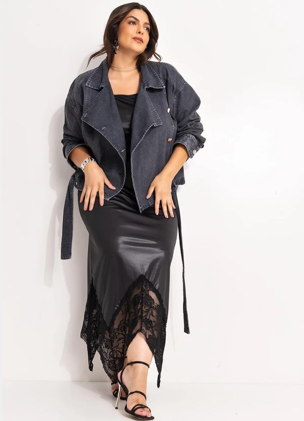 Marguerite - Vestido Preto em Cirrê 8