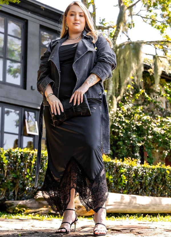 Marguerite - Vestido Preto em Cirrê 10