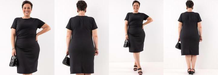 Vestido Preto em Malha Crepe