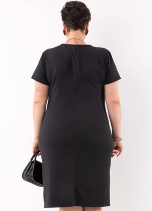 Marguerite - Vestido Preto em Malha Crepe - MARGUERITE