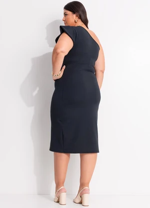 Marguerite - Vestido Preto em Malha Crepe - MARGUERITE