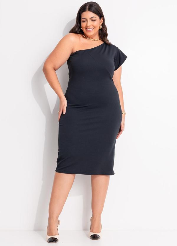 Vestido (Preto) em Malha Crepe