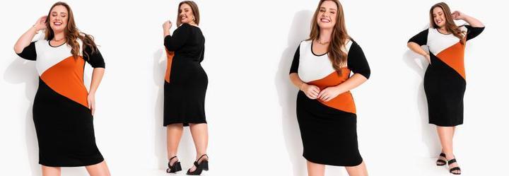 Vestido Preto em Malha de Viscose