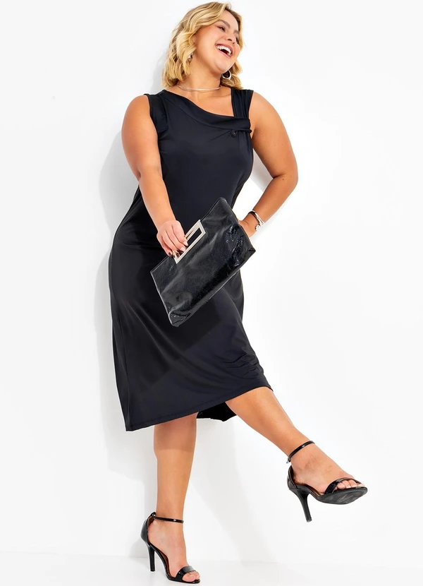 Marguerite - Vestido Preto em Malha Fria 6