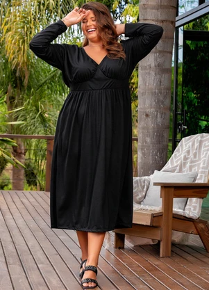 Marguerite Vestido Preto em Malha