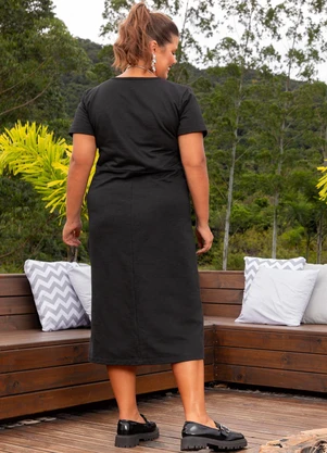 Marguerite - Vestido Preto em Moletinho - MARGUERITE