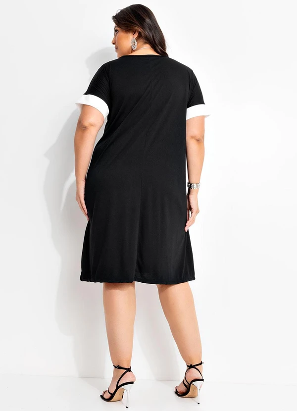 Marguerite - Vestido Preto em Poliviscose 4