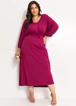 Marguerite - Vestido Púrpura em Malha de Viscose - MARGUERITE