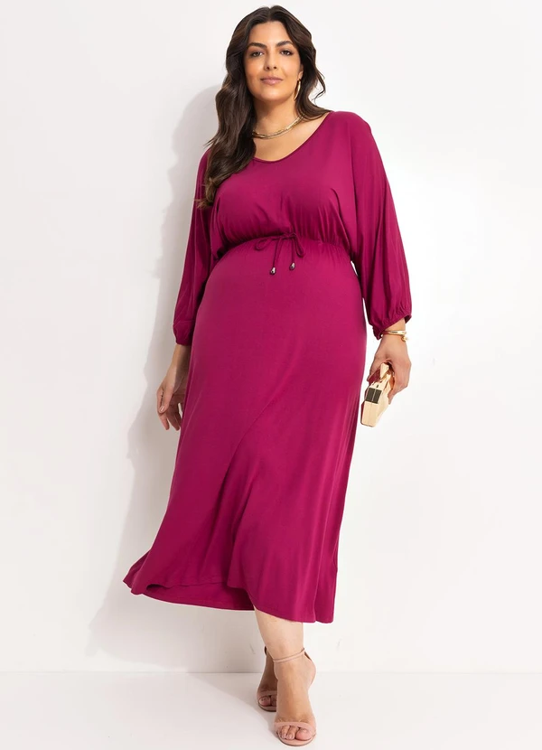 Marguerite - Vestido Púrpura em Malha de Viscose 3