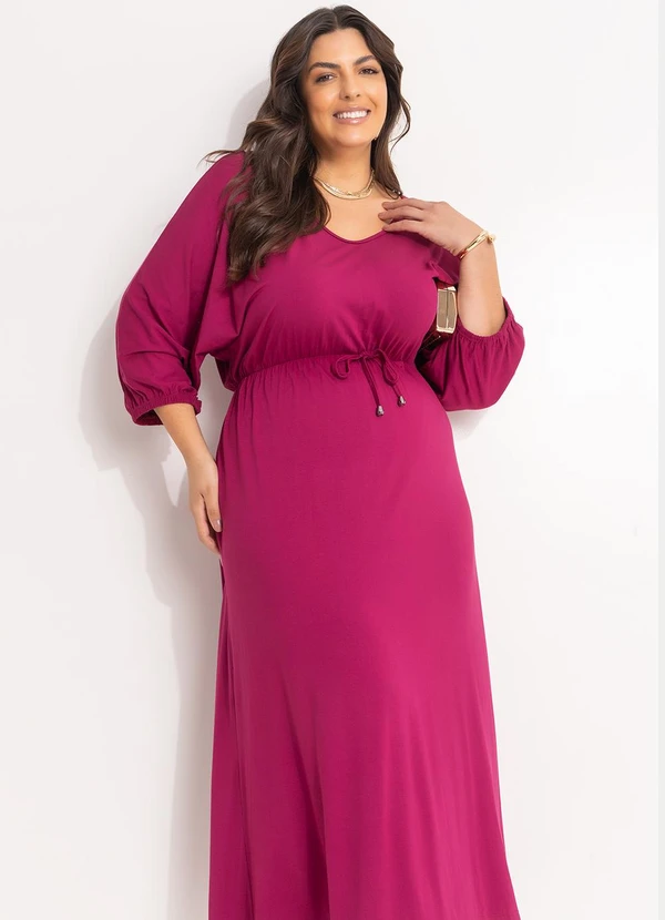 Marguerite - Vestido Púrpura em Malha de Viscose 5