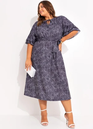 Marguerite - Vestido Rosas em Jersey Acetinado - MARGUERITE