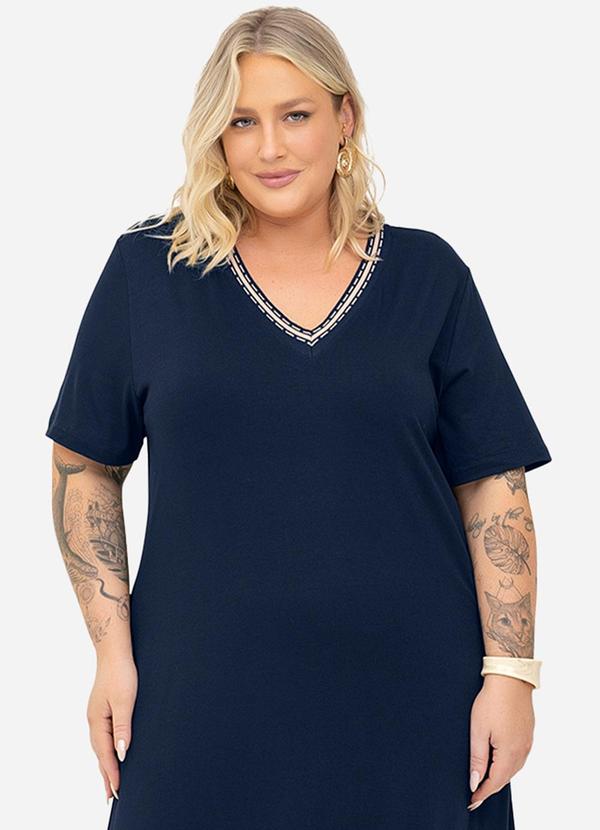 Secret Glam - Vestido Super Midi Plus Size Azul 2
