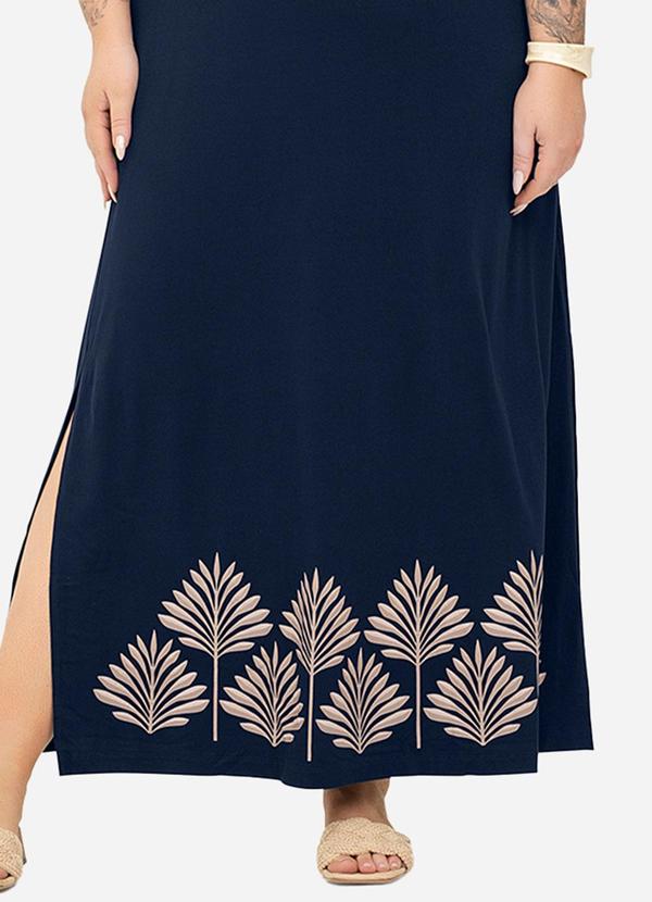 Secret Glam - Vestido Super Midi Plus Size Azul 3