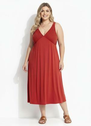 Vestido (Terracota) em Malha de Viscose