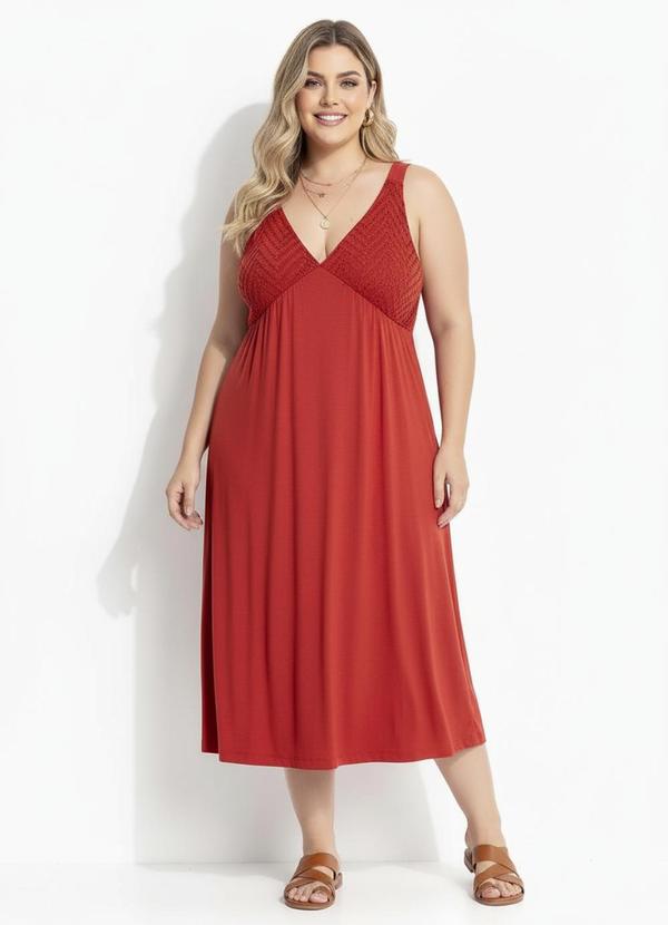 Vestido (Terracota) em Malha de Viscose