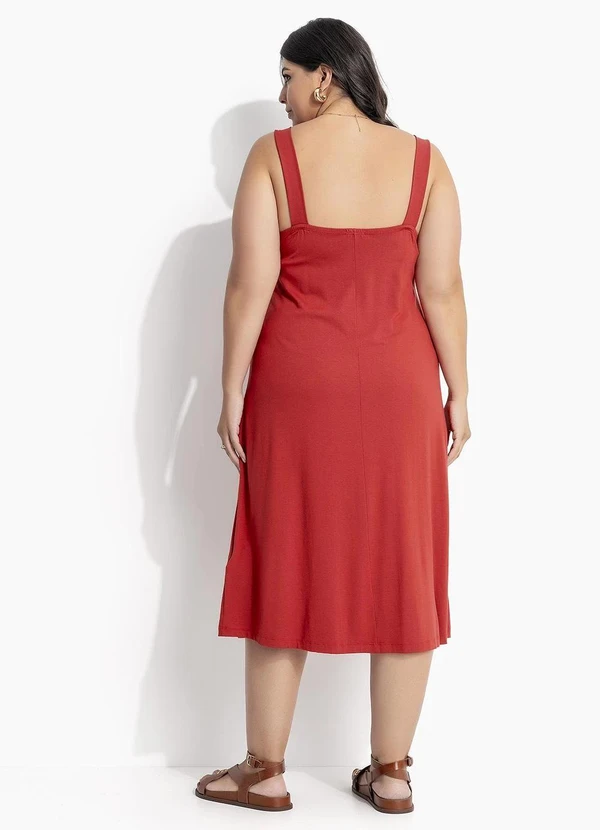 Marguerite - Vestido Terracota em Malha de Viscose 2