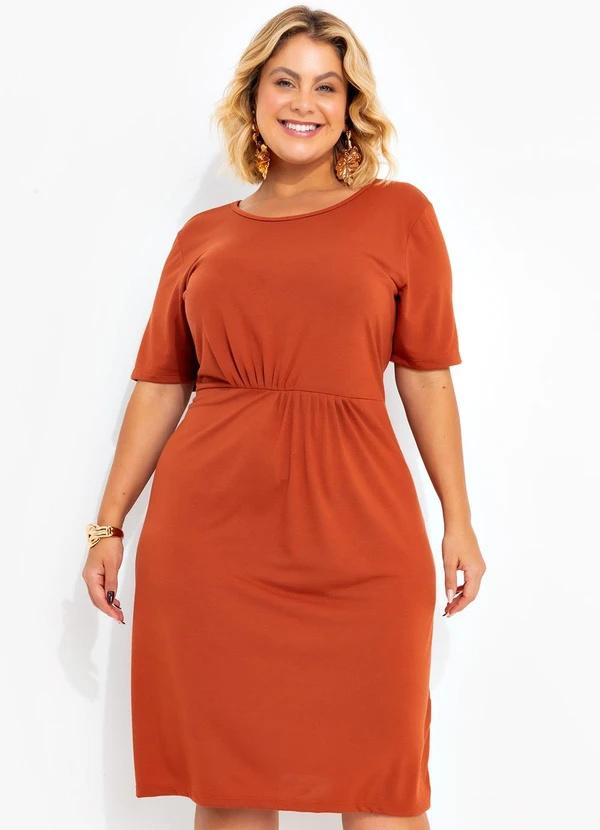 Marguerite - Vestido Terracota em Poliviscose