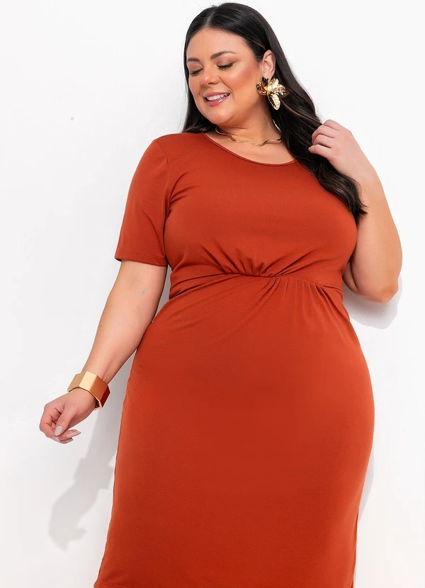 Marguerite - Vestido Terracota em Poliviscose 11