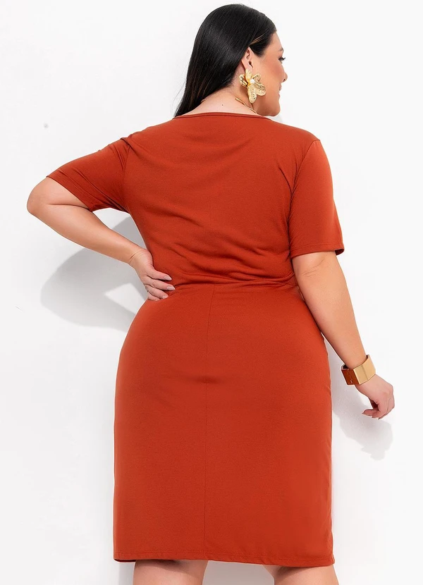 Marguerite - Vestido Terracota em Poliviscose 7