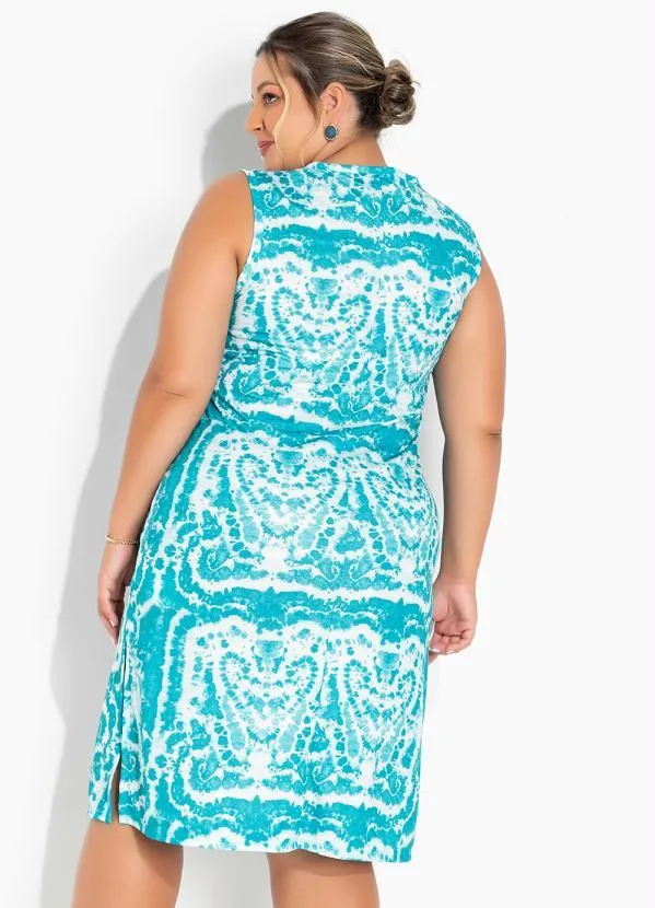 Marguerite - Vestido Tie Dye com Fendas Laterais Plus Size 2