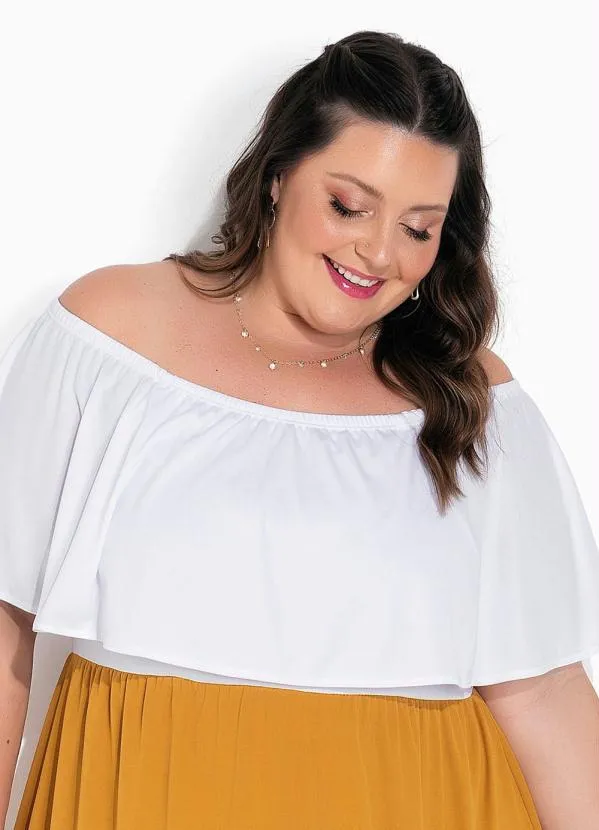 Marguerite - Vestido Tricolor Ciganinha Plus Size 3