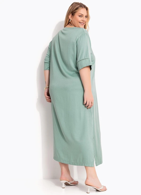 Marguerite - Vestido Verde Claro em Viscose Plana 2