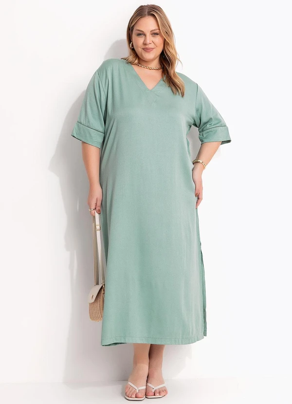 Marguerite - Vestido Verde Claro em Viscose Plana 5