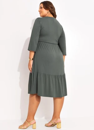 Marguerite - Vestido Verde Escuro em Malha de Viscose - MARGUERITE